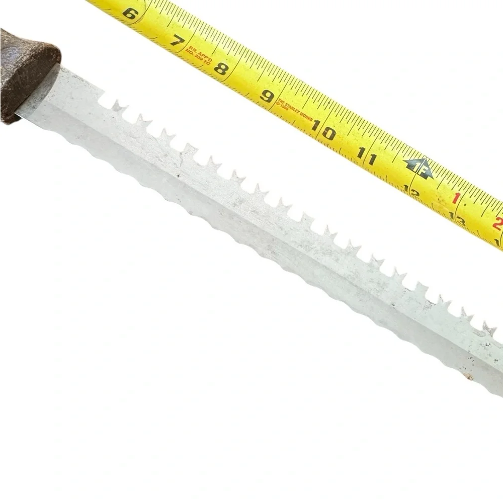 🪵 Vintage Quikut Stainless Steel Knife 🔪 USA Made 15” Serrated Blade 🪵‎